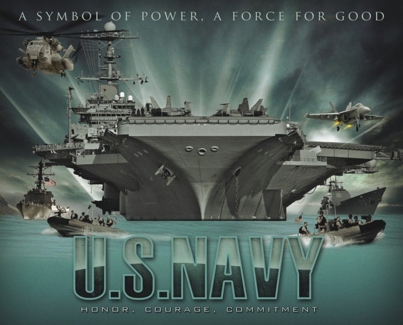 US Navy Honor Courage Commitment Mouse Pad